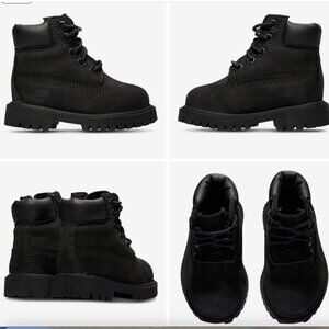 Timberland Toddler Boys' Black Boots Sz. 9C Waterproof Winter Timbs Boots